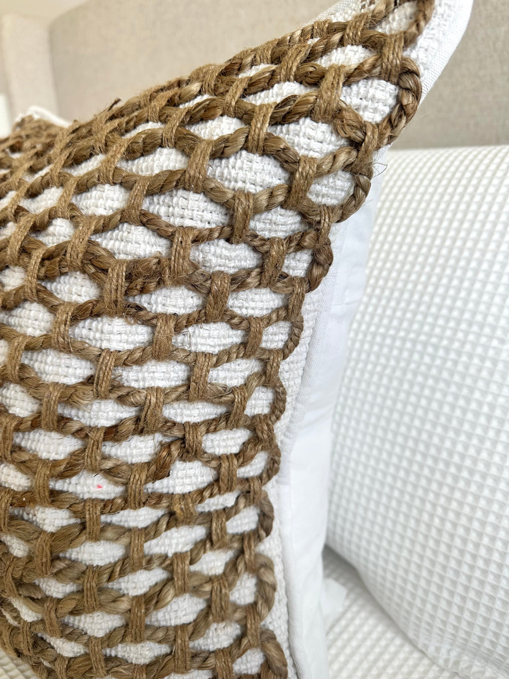 Tuban Pillow Cover – Neutral Textured Boho Accent Pillow