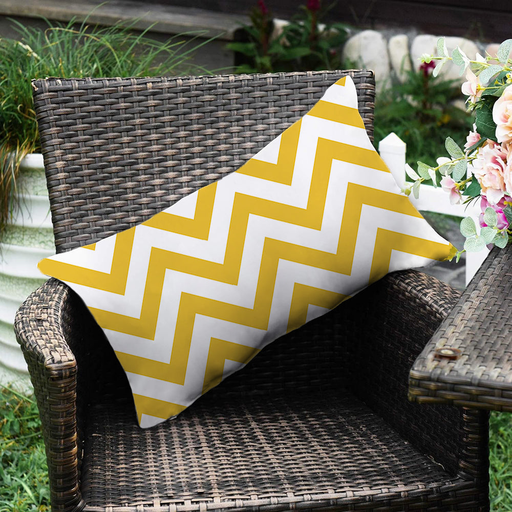 2 size options Stripes/Waving Outdoor Waterproof Pillow (With Insert)