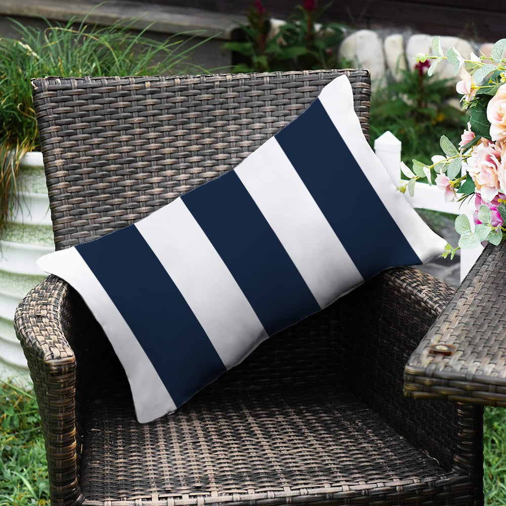 2 size options Stripes/Waving Outdoor Waterproof Pillow (With Insert)
